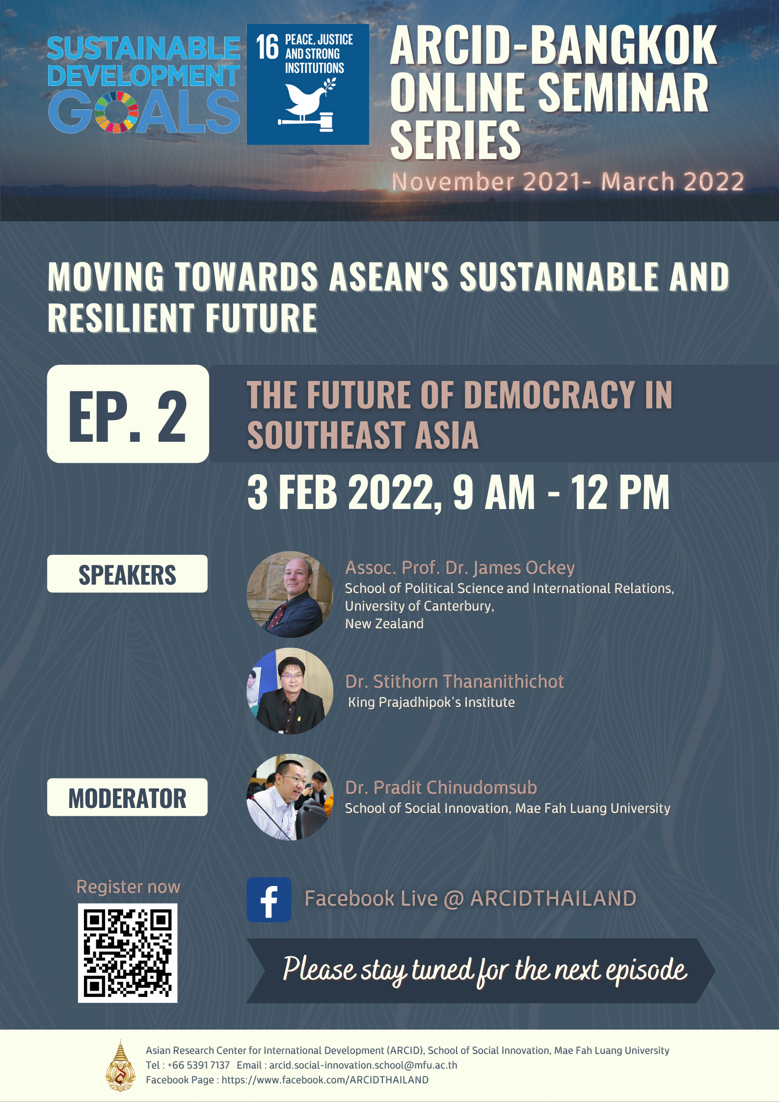 School of Social Innovation invited to join ARCID-BKK Online seminar