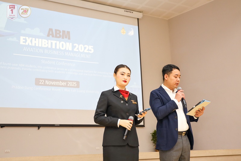 มฟล. เปิดเวที ABM Exhibition 2025 นักศึกษาธุรกิจการบินโชว์ผลงานวิจัย